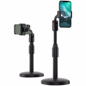 Resim 360 Derece Döndürülebilir Masaüstü Teleskopik Telefon Standı Çok Fonksiyonlu Telefon Tutucu 