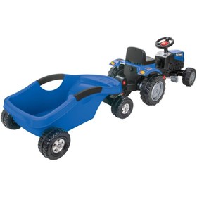 Resim PİLSAN Power Pedallı Big Trolley (Römorklu) Traktör Mavi 