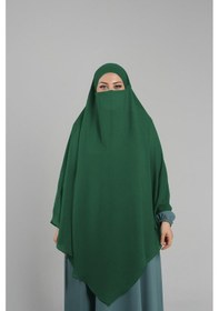 Resim Hürrem Bone Zümrüt Pratik Hazır Geçmeli Tesettür Eşarp Krep Bağcıklı Sufle Hijab 2313 37 