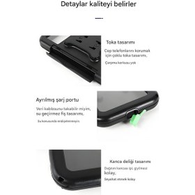 Resim Cepini BS-01 Bisiklet Telefon Tutucu - Gidon Bağlantılı, 360° Dönebilir, Evrensel Uyum 
