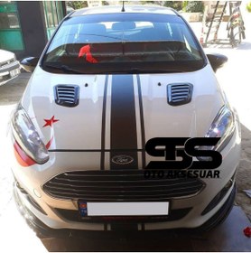 Resim Ford Fiesta Uyumlu Piano Black Kaput Üstü Havalandırma Izgarası 