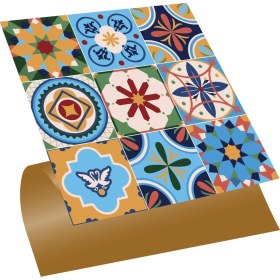Resim Kendinden Yapışkanlı Zambak Desenli Pvc Karo 30X30 cm (33 Adet) 3m2 