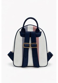 Resim Silver Polo Kadın Sırt Çantası Ekose Beyaz-lacivert 945 Beyaz 