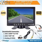 Resim 7" Ahd 1080p Full Hd İki Kamera Girişli Monitör 