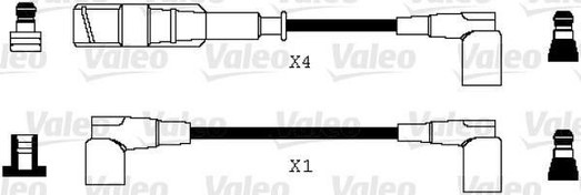 Resim ATESLEME KABLOSU SETI MERCEDES M102 M111 W201 W123 C123 W124 C124 