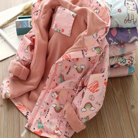 Resim Kız Çocukları için Sevimli & Pastel Gökkuşağı Şeklinde Tam Fermuarlı Kapüşonlu Ceket, Uzun Boyutta Fermuar ve Dolgu - İlkbahar/Sonbahar İç Giyim Kabanı, 2-8 Yaş İçin Pembe/Mavi/Mor/Beyaz, İdeal Rahat Giysi Sezonu, Kolay Bakım Dış Katman H-Line Silüeti El Yıkama ya da Kuru Temizlemeye Uygundur 