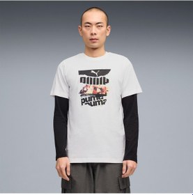 Resim Puma Graphic Erkek Beyaz T-shirt 693010 