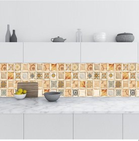 Resim Mutfak Tezgah Arası Folyo Fayans Kaplama Folyosu Seramik Modern D 