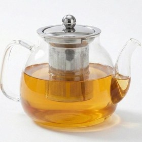 Resim Corbeen Borosilikat Cam Demlik - 1 Litre, Oval Şeffaf 