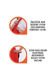 Resim Star Ayar Askılı Havlulu Mutfak Önlüğü Seti Havlulu Önlük Kırmızı-siyah 