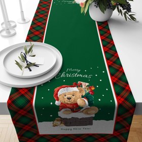 Resim Evmila Ayıcıklı Yılbaşı Desenli Runner Modeli - 40x140 cm 