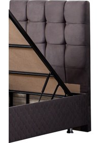 Resim Setaymobilya Baza, Duke Antrasit Tek Kişilik Baza + Başlık, Mdf, Setay 