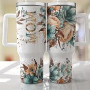 Resim 40oz Libbey Cam Bardaklar için En İyi Anne Çiçek Desenli UV DTF Transfer Kağıdı ile 2 Adet - Su Geçirmez & Çizilmeye Karşı Dirençli, Tumblerlar, Kahve Kupaları ve Daha Fazlası için DIY Dekorasyon Kiti (Bardaklar Dahil Değildir) 