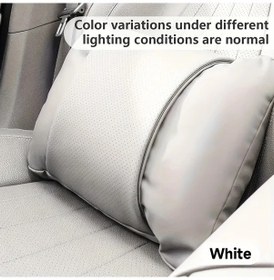 Resim Dashanshop Dayanıklı Napa Otomobil Bel Yastığı - Beyaz, Yol Konforu İçin Esnek Destek 