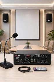 Resim Lastvoice Black Large Paket-1 Hoparlör ve Anfi Anons Ses Sistemi Seti 