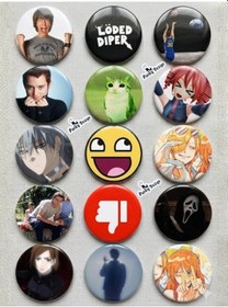 Resim Trend-12 Manga Anime Kpop Temalı Rozet Seti 44 Mm- 30 Adet Çok Renkli 