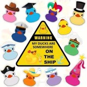 Resim Trendooze Parça 13 Sarı Küçük Ördek Buzdolabı Manyetik Sticker Seti Sunshine022 