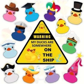 Resim Trendooze Parça 13 Sarı Küçük Ördek Buzdolabı Manyetik Sticker Seti Sunshine022 