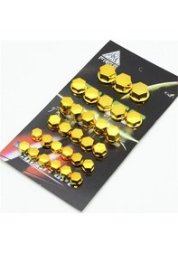 Resim 30 Adet Motosiklet Vida Somun Cıvata Kapağı Kapağı Dekorasyon Yeşil 