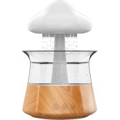 Resim Yatak Odası ve Ev Ofisi Için Bulut Yağmuru Hemerileştiricileri - 7 Renkli LED Işıkları ile Esansiyel Yağ Difüzörü Nano Mist Difüzör (Yurt Dışından) 
