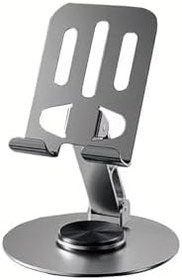 Resim Microcase 360 Döner Başlıklı ve Görüş Açısı Ayarlanabilir Metal Telefon Standı Gri AL5341 
