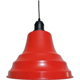 Resim Riolight Retro Kırmızı Içi Beyaz Tekli Metal Sarkıt Çap: 27Cm 