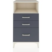 Resim Hyperion Komodin Tek Raflı 3 Çekmeceli 60X44X106 Aytaşı-Antrasit 