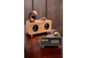 Resim Bluetooth Hoparlör Ahşap Klasik Retro Gramofon Bluetooth Müzik Kutusu 