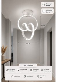 Resim Evora Led Plafonyer Avize Beyaz Işık 