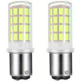 Resim Chuangyinshop 2'li Paket Ba15d Led Ampul Ac Dc12v 1157 1076 1130 1176 1142 Çift Kontaklı Dimmable Daylight White 6000k Karavan Tekne Aydınlatma 