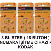 Resim 10 Numara 3 Paket Kodak Işitme Cihazı Pili 