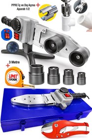 Resim PROXTECH Büyük Boy Metal Gövde Turbo Çift Residans PPRC Plastik Boru Kaynak Makinesi İÇ VE DIŞ DİŞ AÇMA SET 