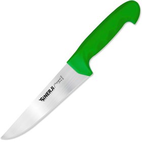 Resim Sinerji Fingerprint No 3 Plastik Saplı Kasap Bıçağı, 18.5 cm, Yeşil 