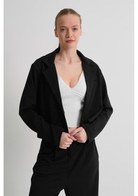 Resim Alexander Gardi Alexandergardı Astarsız Crop Blazer Ceket Siyah 