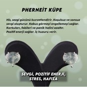 Resim OSMANLI DEĞERLİ TAŞ Sertifikalı Prehneit Doğal Taş Küpe - 10mm Yuvarlak Açık Yeşil 