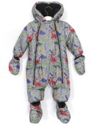 Resim Soğuk Ve Su Geçirmez Kışlık Erkek Bebek Kozmonot Astronot Tulum Gri 