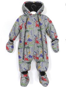 Resim Soğuk Ve Su Geçirmez Kışlık Erkek Bebek Kozmonot Astronot Tulum Gri 