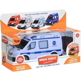 Resim V001-2 V3 V004 Kumandalı Sesli Işıklı Polis Arabası-Jandarma-Ambulans-Itfaiye 1:18-Vardem 