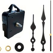 Resim Pillersiz Sessiz Hareket Mekanizması, DIY Duvar Saati Motoru Onarım Parçaları, Saat Yapımı ve Onarımı için - Pil ile Çalışır (AAA), Aksesuar Seti - 1 Paket (Pil Dahil Değildir) 