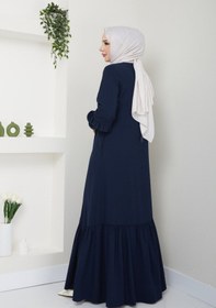 Resim SG SARİALGİYİM YENİ SEZON KOL VE ETEK DETAYLI PREMİUM RABİA KREP YAZLIK TAMBOY FERACE 