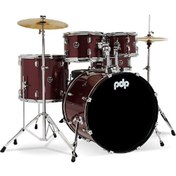 Resim PDP Drums centerstage 22" 5-Parça Akustik Davul Seti (Ruby Red Sparkle) 