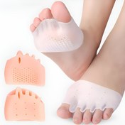 Resim 1 çift ön ayak yastıklama pedi, petek desenli topuklu tabanlık - kaymaz, ultra-yumuşak ayağa koruma - metatarsal basınç azaltıcı - tekrar kullanılabilir bakım padleri 