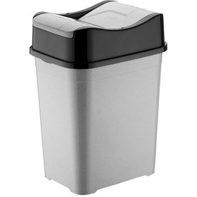 Resim follow me Pelicano 5 Litre Plastik Gri Çöp Kovası - 4152_02 