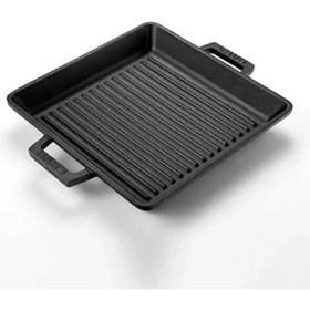 Resim Karokstore Döküm Izgara Tava, 26 Cm, Metal Kulplu 