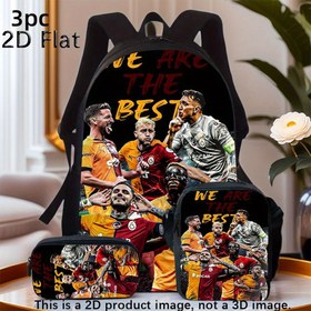 Resim 3 adet Galatasaray Sırt Çantası Üç Parça Seti, Okul Çantası, Öğle Yemeği Çantası ve Kalem Kutusu dahil, Dayanıklı ve Büyük Kapasiteli, Dizüstü Bilgisayar Sırt Çantası, Günlük Seyahat, Seyahat Kampı için Uygun, Mükemmel Bir Doğum Günü Hediyesi 