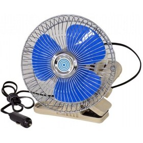 Resim Oto Vantilatör 12v Araç İçi Torpido Üstü Soğutucu 6 İnç Mandallı Çakmak Fişli 