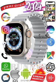 Resim teknotrust 1 Yıl APPLE İPHONE 15 PRO Uyumlu Akıllı Saat ULTRA MAX 2024 Kordon Hediyeli Amoled Ekran 49 mm İtha 