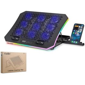 Resim Dcxa19 Notebook Soğutucu 9-Fan + Telefon Standı 14-18 Rgb Siyah 