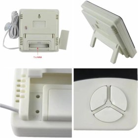 Resim Ecofast Dijital Termometre Problu Oda Termometresi Sıcaklık ve Nem Ölçer Iç Mekan Termometresi 