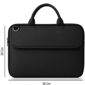 Resim Velvoria Macbook Air 15" M2,2023 Lyrne Laptop Ve Evrak Çantası Siyah 
